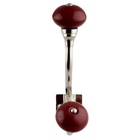Cherry Solid Round Silver Iron Hooks